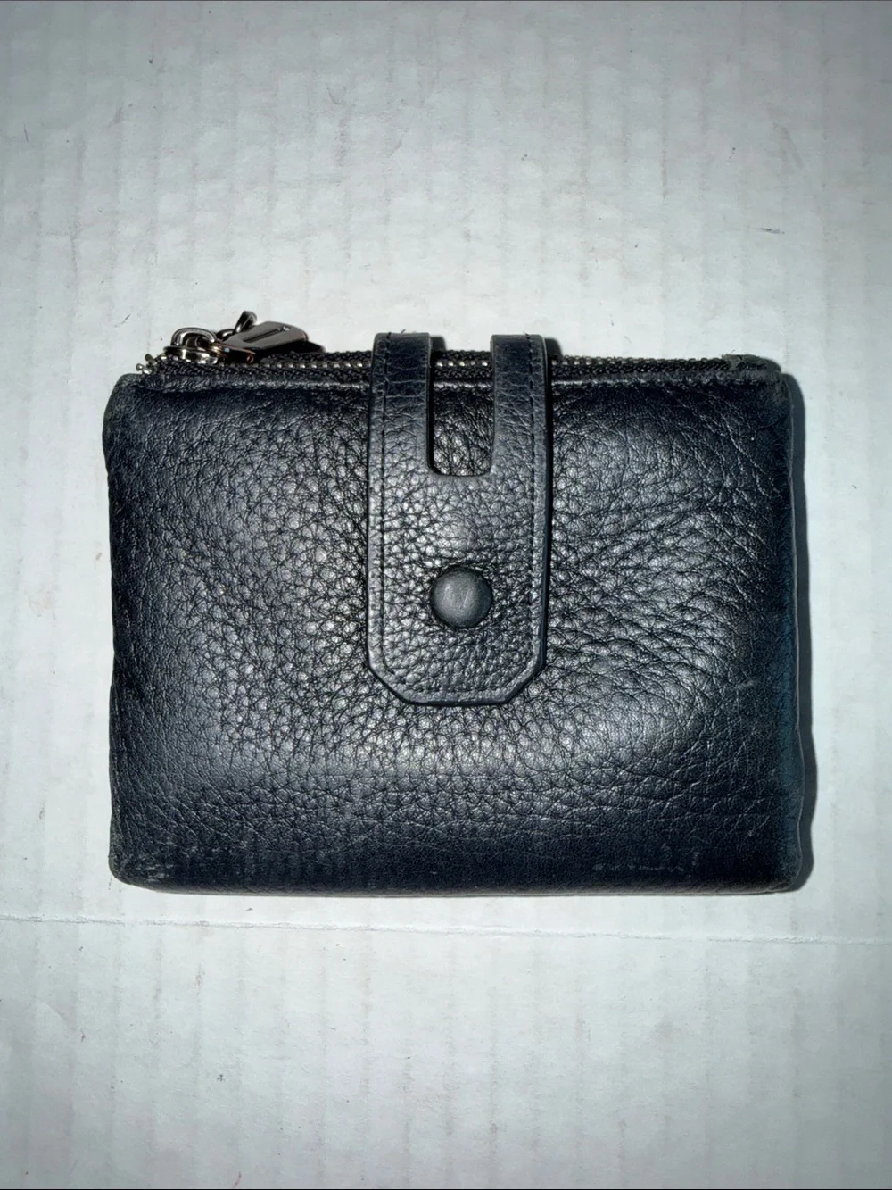 Black Leather Bifold Wallet